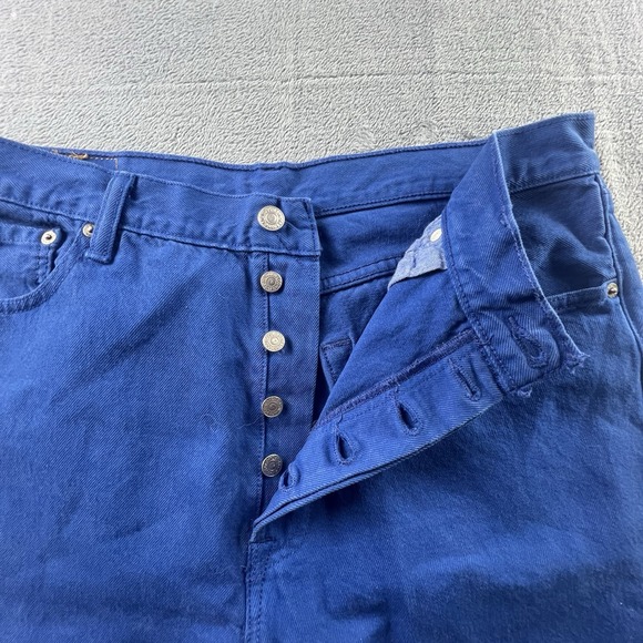Levi's 501 Men's Jeans Blue Button-Fly 36W 34" Regular‎ Straight Pockets - Picture 6 of 10